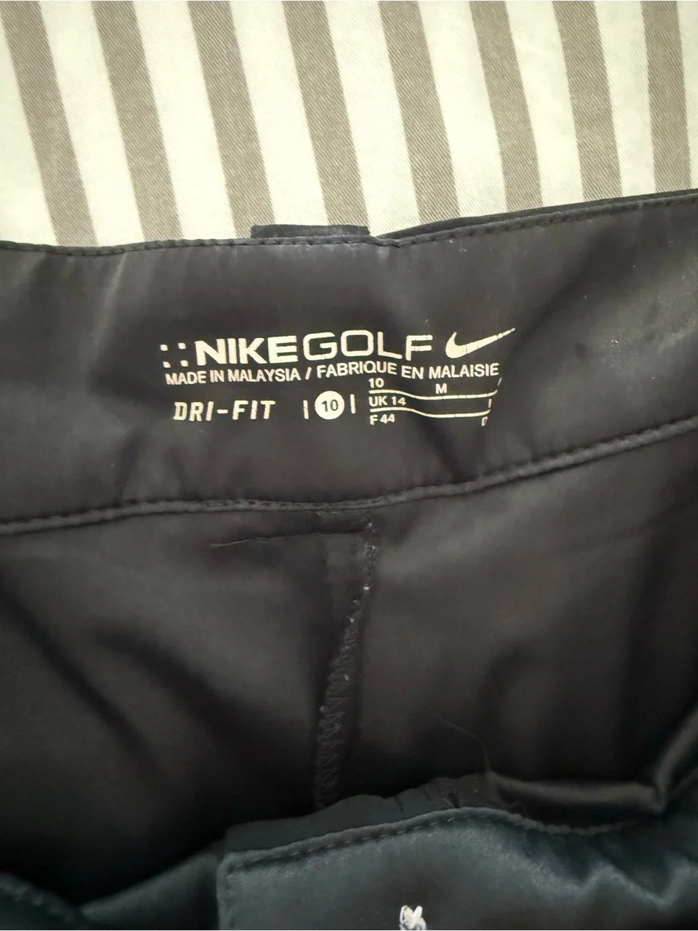 Nike Black Mini Skort with Double-Button Waist